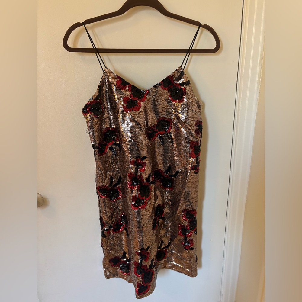 Sam Edelman Sequin Florals Mini Dress
